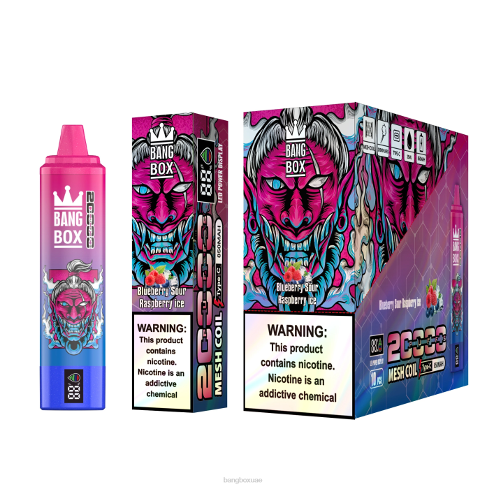 Bang Beach Vape - Bang Box شاشة سمارت 20000 نفخة توت توت حامض مثلج 888J55
