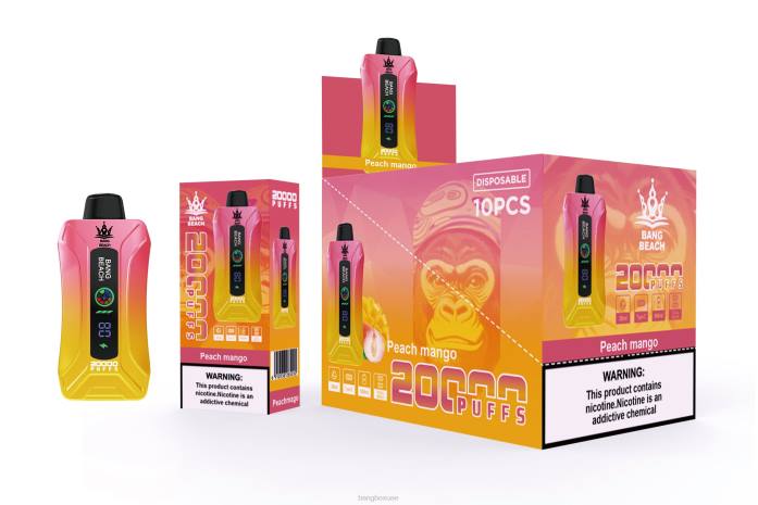 Bang Box Abu Dhabi - Bang Beach 20000 سحبة فيب شاشة سمارت مانجو خوخ 888J2