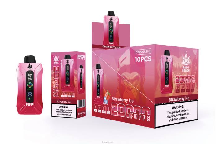 Bang Box Price - Bang Beach 20000 سحبة فيب شاشة سمارت جليد الفراولة 888J6