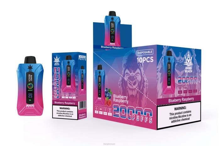 Bang Box Vape - Bang Beach 20000 سحبة فيب شاشة سمارت توت العليق 888J12