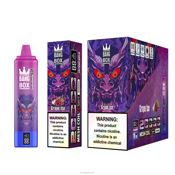 Bang Box Vape Price - Bang Box شاشة سمارت 20000 نفخة جليد العنب 888J61