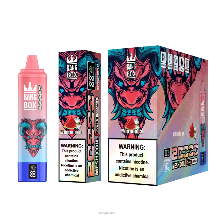 Bang Box Vape Review - Bang Box شاشة سمارت 20000 نفخة ثلج البطيخ 888J56