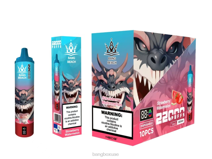 Bang Beach Vape - Bang Beach شاشة سمارت 22000 نفخة الفراولة والبطيخ 888J23