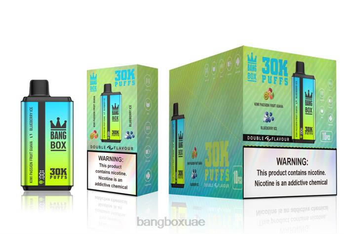 Bang Box UAE - Bang Box 30000 نفخة نكهات مزدوجة كيوي باشن فروت جوافة و ثلج توت أزرق 888J65