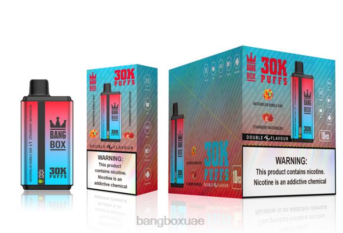 Bang Box Vape - Bang Box 30000 نفخة نكهات مزدوجة علكة البطيخ والفراولة والبطيخ 888J68