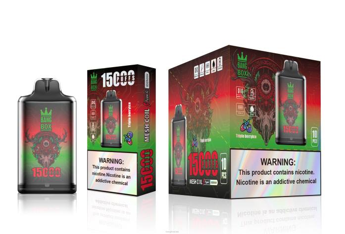 Bang Box Vape Review - Bang Box s1-15000 نفث ثلج التوت الثلاثي 888J104